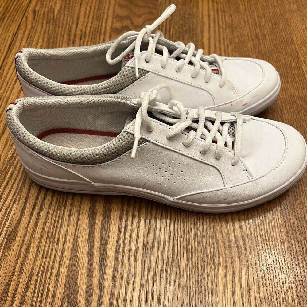 Keds Womens Shoes Size 10 Sport White Leather Athletic Sneakers Flaws